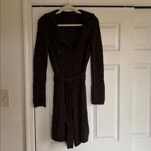 Express Brown Long Sleeve Dress